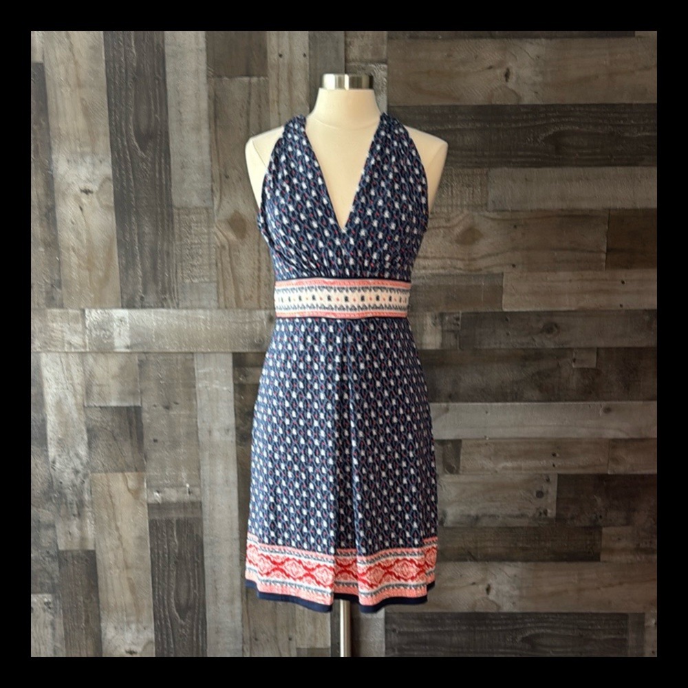 NWT! Max Studio red white and blue dress medium preppy patriotic garden party